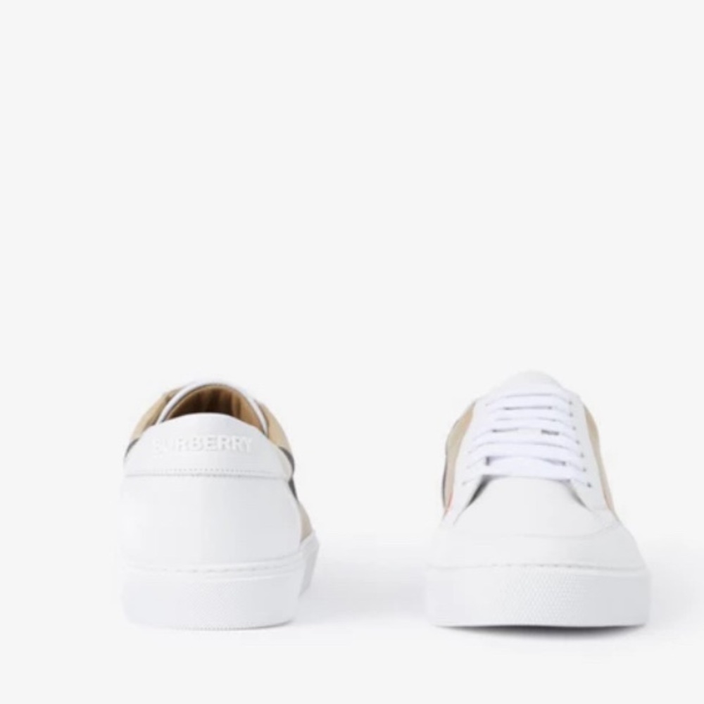 Burberry women house check and leather sneakers
